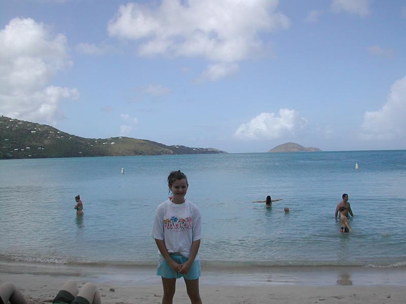 DSCN5109.JPG - Courtney at Magen's Beach, St. Thomas, VI