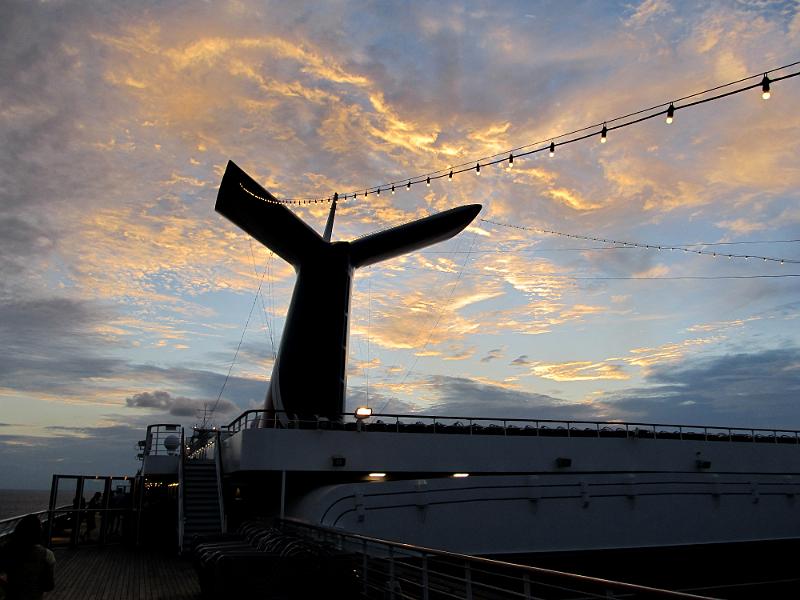 IMG_0735.JPG - Carnival Glory - evening shot of smokestack