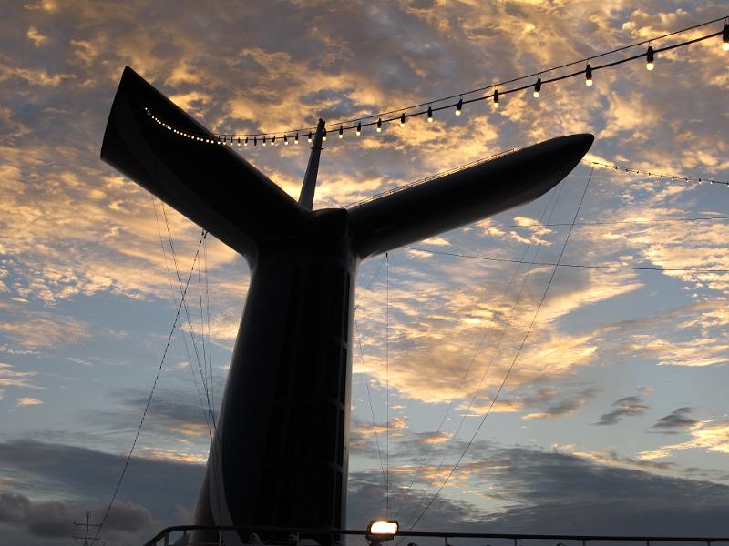 IMG_0737.JPG - Carnival Glory - evening shot of smokestack