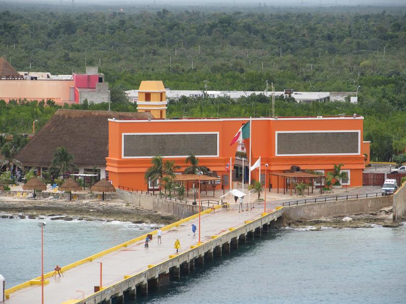 IMG_0767.JPG - Costa Maya - entrance to shopping.  Mexicans hounded you at every single store and bartered like crazy.  Mexican soldiers with AK-47's and police dogs were very evident.