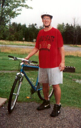 The always happy Bill, after his bike ride!