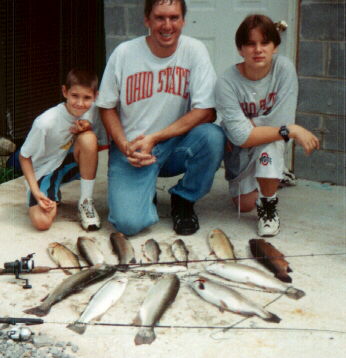 Here are the guys with all the fish they caught!