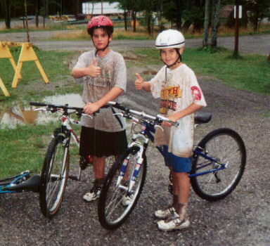 Stephen & Bobby - frontside after biking!